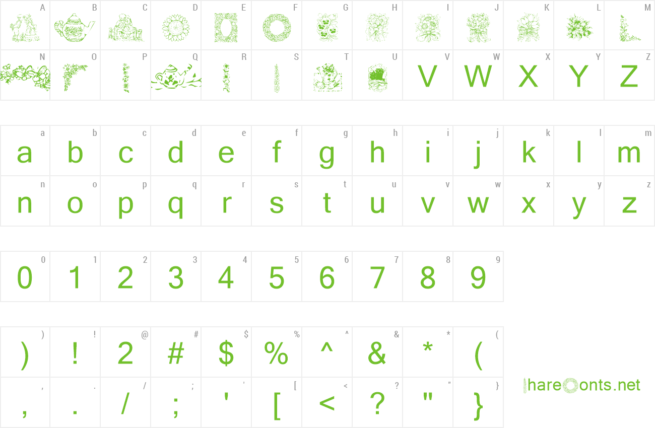 Font KR Country Flowers preview